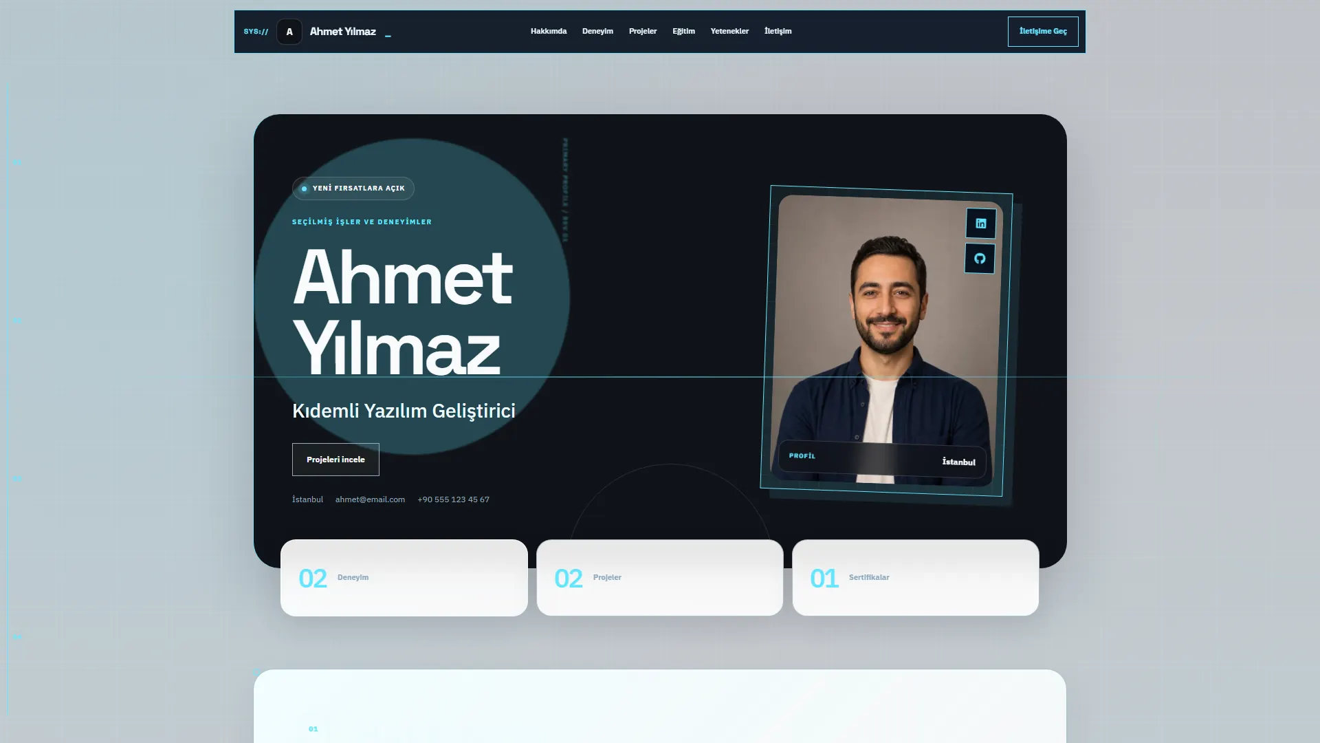 Blueprint portfolyo önizlemesi