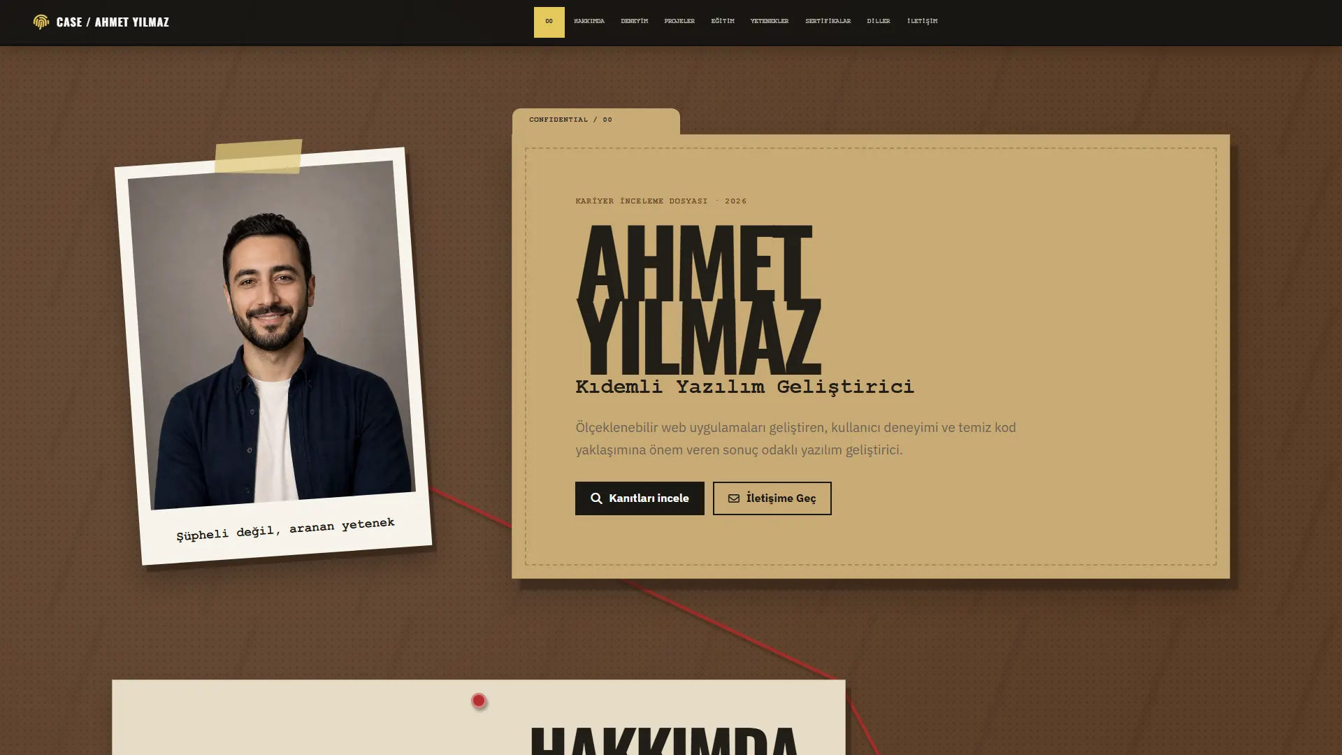 Casefile portfolyo önizlemesi